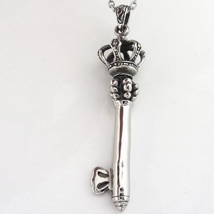 Stainless Steel Pendant Necklace Crown Stainless Steel Men's