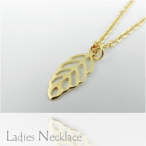 Stainless Steel Pendant Necklace Stainless Steel Feather Ladies'