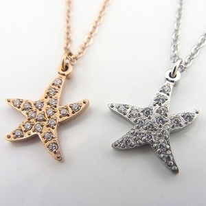 Stainless Steel Pendant Necklace sliver Pink Stainless Steel Star Fish Starfish Ladies'