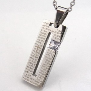 Stainless Steel Pendant Necklace sliver Stainless Steel Ladies Men's