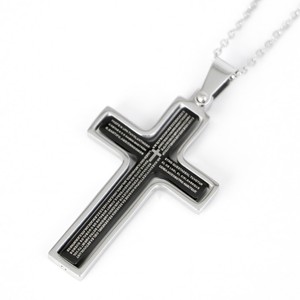 ステンレス ネックレス クロス 十字架 リバーシブル シルバー ブラック レディース メンズ アクセサリー