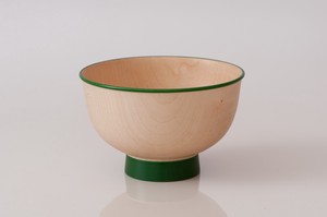 Iroha Colorful Soup Bowl Green rim Japanese maple Kaede