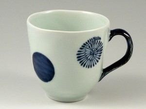 丸紋蛸唐草(青)　マグカップ