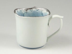 プラチナ牡丹輪花型　マグカップ