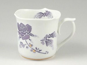 バラ(紫)輪花型　マグカップ
