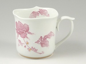 バラ(マロン)桜輪花型　マグカップ