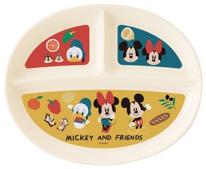 食洗機対応PP製ランチ皿 【Mickey&Friends/Food Icon】 スケーター