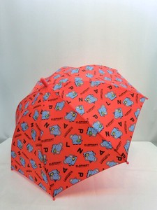 通年新作）雨傘・長傘-ジュニア　エレファント柄ジュニアジャンプ雨傘