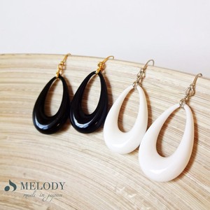 Pierced Earrings Titanium Post Earrings black Jewelry Made in Japan