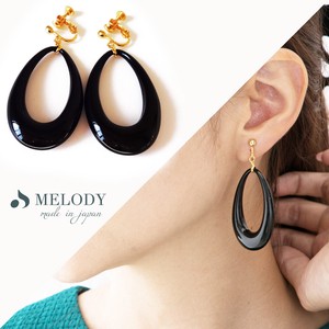 Pierced Earrings Titanium Post Earrings black Jewelry Made in Japan