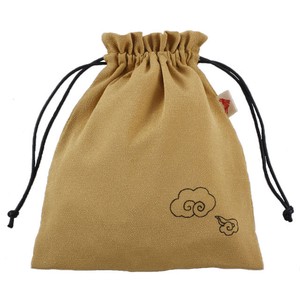 Bag Drawstring Bag L size Embroidered