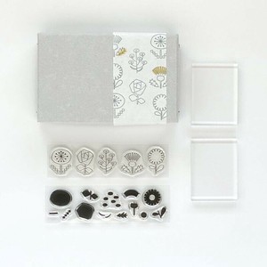 JIZAI Clear Stamp Picture Coloring set Flower