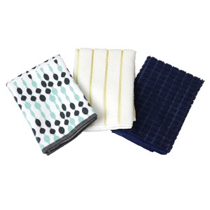 Dishcloth Blue Stripe Set of 3