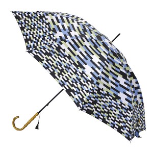 【スパイス】晴雨兼用日傘 ブロック ブラック×ブルー