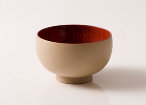 Soup Bowl Red Beige