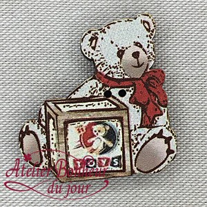 フランス製　木製ボタン　アトリエ ボヌール ドゥ ジュール 【Teddy toys】