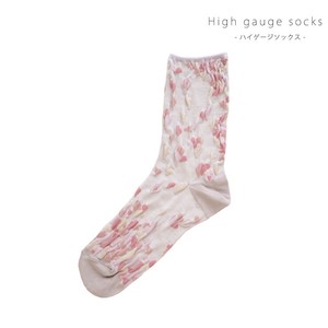 Crew Socks Floral Pattern Socks Ladies' Made in Japan