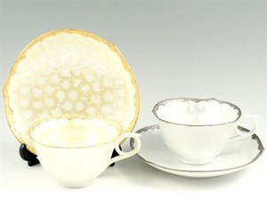 Cup & Saucer Set Gold Coffee Cup and Saucer