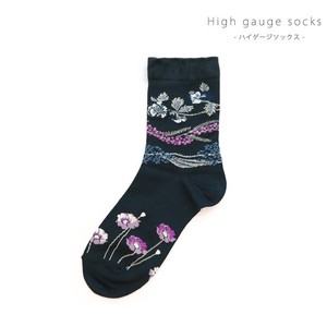 Crew Socks Floral Pattern Socks Ladies Made in Japan