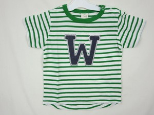 Applique Attached Jersey Stretch Border T-shirt