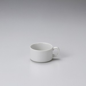白スタッキングスープカップ 【日本製    磁器】