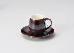 シュプレム ガーネット コーヒーカップ・兼用ソーサー 【日本製    磁器】