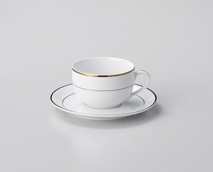 リアルゴールド紅茶碗・皿 【日本製    強化磁器】