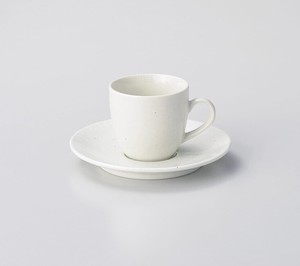 粉引黒斑点コーヒー碗 【日本製    磁器】