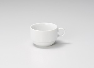 ショートスタックマグカップ（白） 【日本製    磁器】