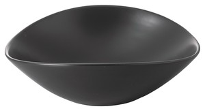 アーバン黒楕円鉢（L）  【中国製  磁器】