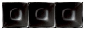 アーバンスイートミニ角鉢3P（黒）  【中国製  磁器】