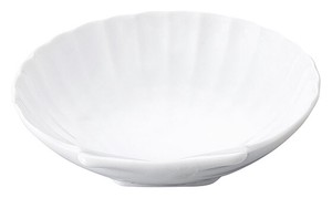 白磁シェル白3.5小皿  【日本製  磁器】