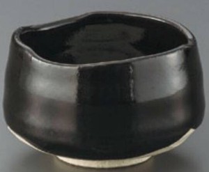 黒釉抹茶碗[日本製/美濃焼/和食器]