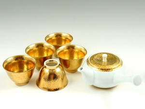 Gold Decoration Tea Utensils 5 Japanese Tea Pot 1