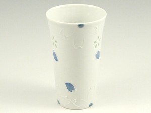 クリスタル桜(青)　ビアカップ