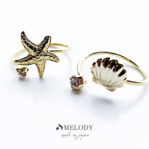 Plain Ring Rings Jewelry Starfish Ladies' Made in Japan