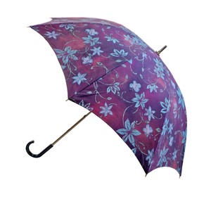 【日本製】絹100％ジャガード　ろうけつ染め　晴雨兼用　スライドショート傘　2020新作