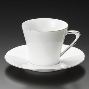 コーヒーカップ&ソーサー 銀彩MR 日本製 美濃焼 陶器