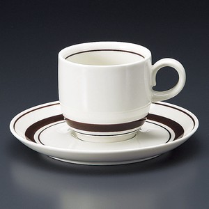 コーヒーカップ&ソーサー ストン茶線 日本製 美濃焼 モダン 陶器