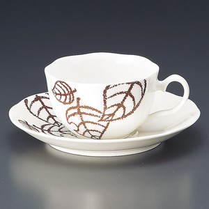コーヒーカップ&ソーサー NB木の葉 日本製 美濃焼 陶器