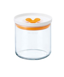 Storage Jar Glasswork Orange Made in Japan