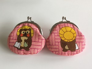 Pouch Pink Gamaguchi Japanese Raccoon