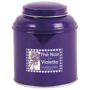 フランス　トゥールーズ　すみれの紅茶缶Lサイズ(ブラックティーとすみれ)