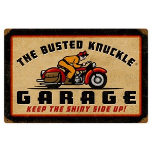 【スティールサイン】【モーター サイクル ＆ ガレージ】Busted Knuckle Garage PT-BUST-060