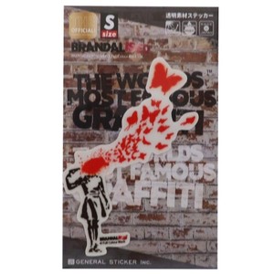 【ステッカー】バンクシー ダイカットクリアステッカー Butterfly Sucide Banksy