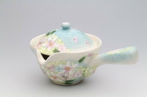 ★女性に大人気★ 工房「ゆずりは」の【薄紅花景色　平急須】　☆好評予約販売中！