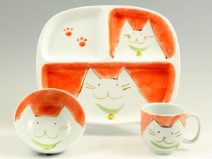Divided Plate Mini Cat Set of 3