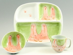 Divided Plate Rabbit Set of 3