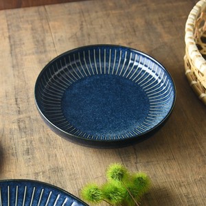 美浓烧 大钵碗 靛蓝 日式餐具 20cm 日本制造