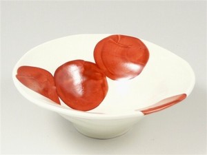 円(赤)　小鉢